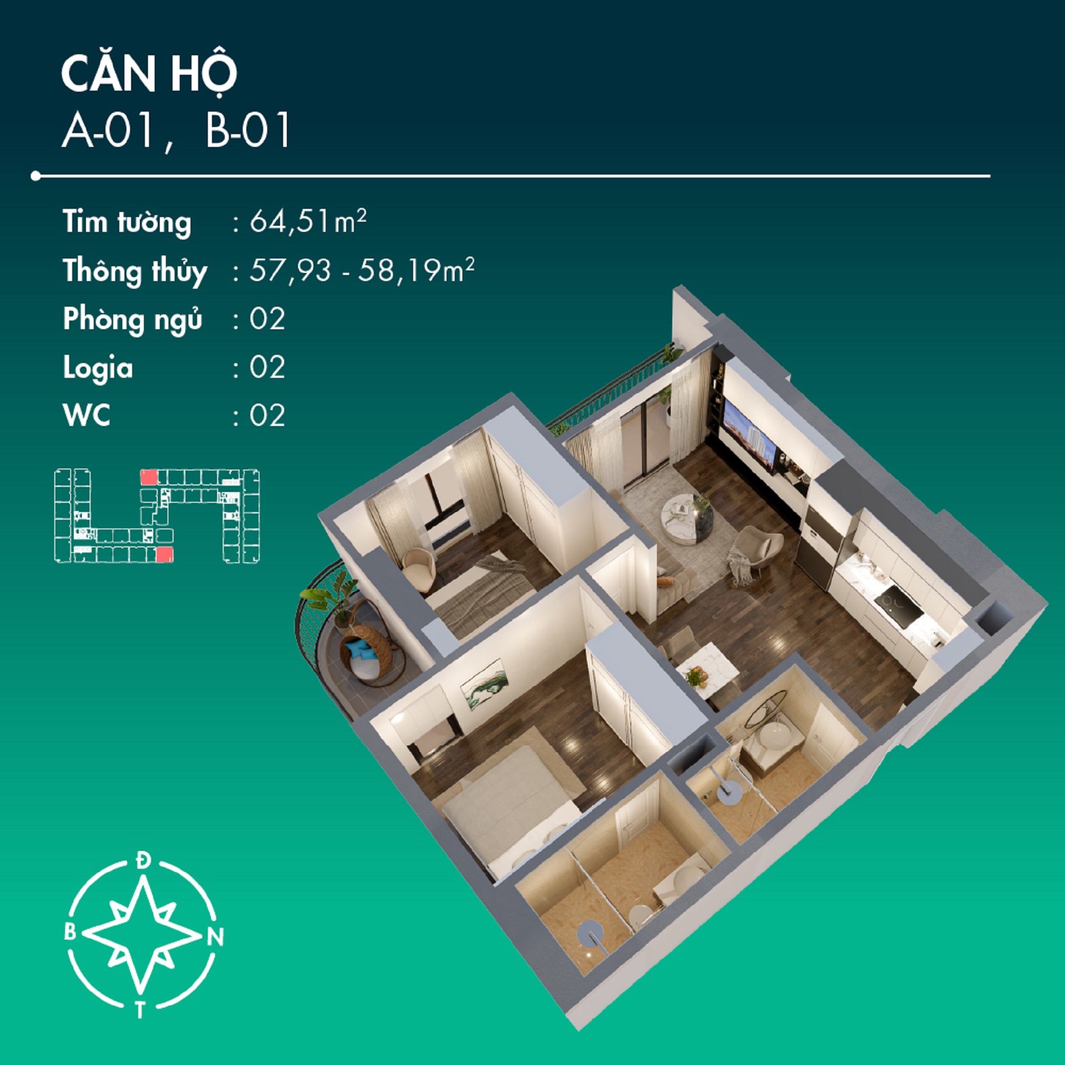 Căn Hộ A-01, B-01 Chung Cư BenHill