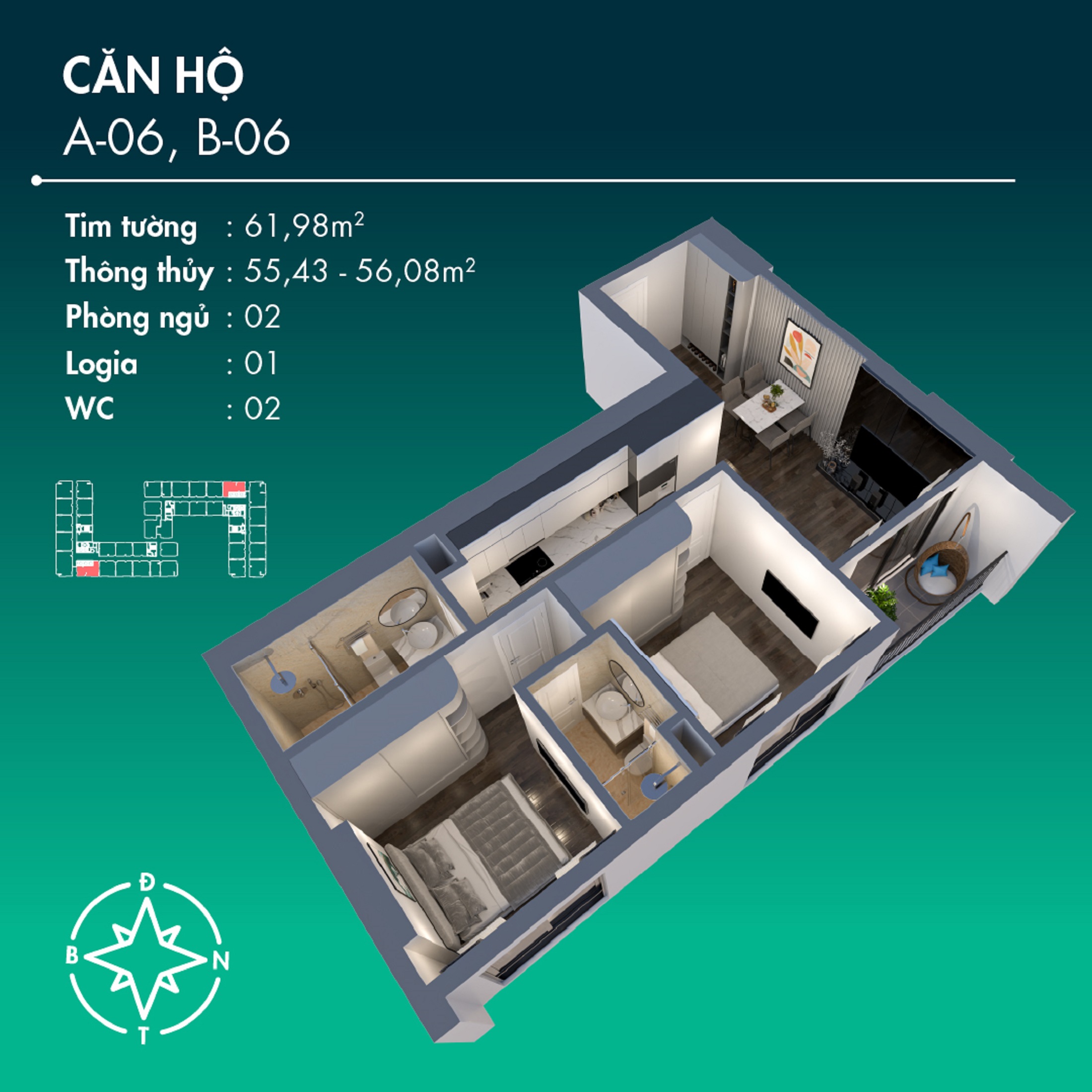 Căn Hộ A-06, B-06 Chung Cư BenHill