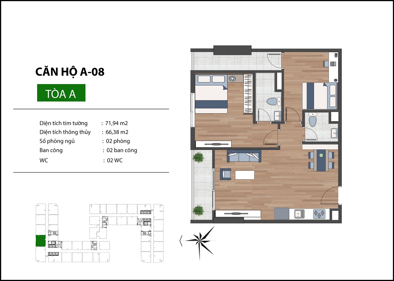 Căn Hộ A-08, B-08 Chung Cư BenHill