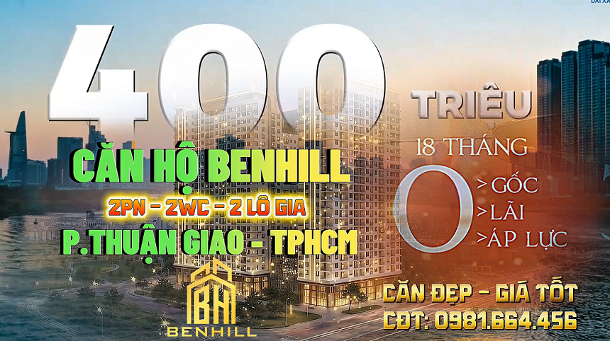Căn hộ chung cư benhill thuận giao hcm