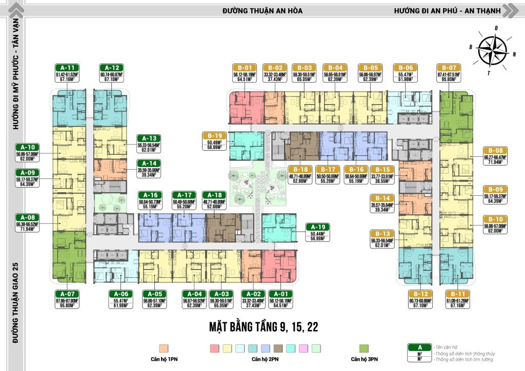 Chung Cư BenHill Tầng 9, 15, 22