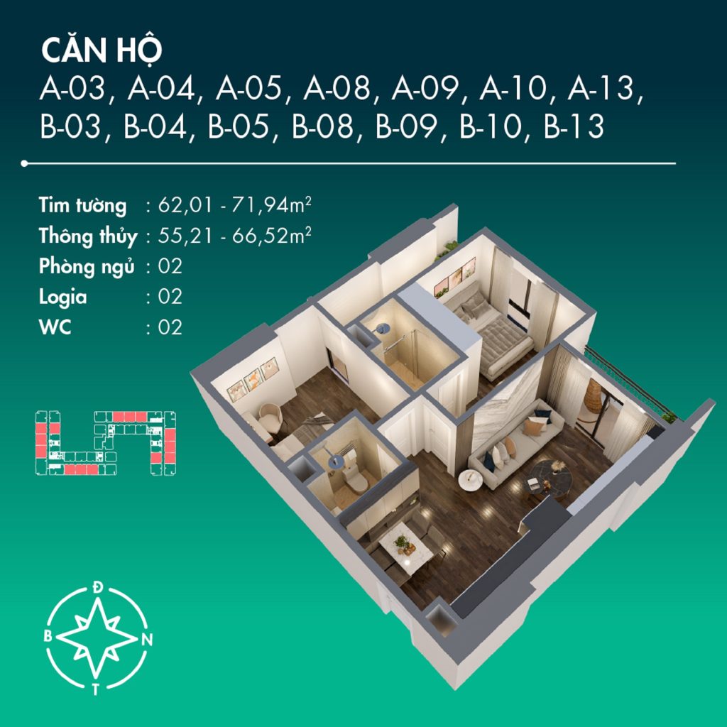 Căn Hộ A-03, B-03 Chung Cư BenHill